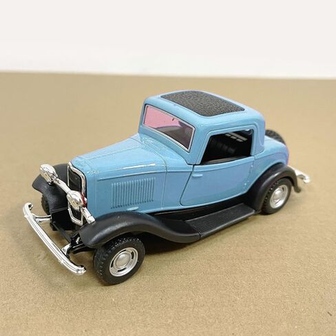 Classic Vintage Alloy Car Model Opened Doors Retro Antique Pullback Toy 1:32 for Playtime Education (Blue) in Kuwait