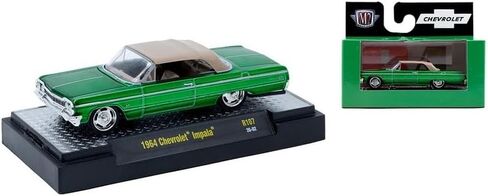 M2 Machines Auto-Thentics 1964 Chevy Impala Green Metallic with Beige Top Adult Collectible R107 26-02 in Kuwait