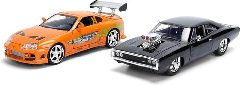 Jada Toys Fast & Furious 1:24 Scale Anniversary Twin Pack Die-Cast Dom’s 1970 Dodge Charger R/T and Brian’s 1995 Toyota Supra – Collector Replica Set in Kuwait