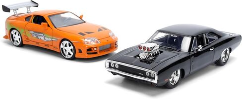 Jada Toys Fast & Furious 1:24 Scale Anniversary Twin Pack Die-Cast Dom’s 1970 Dodge Charger R/T and Brian’s 1995 Toyota Supra – Collector Replica Set in Kuwait