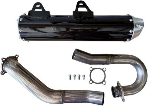 Dasa Exhaust Complete System Black Classic Edition compatible with Yamaha YFZ450R YFZ450X Black/Brush/Blue in Saudi Arabia