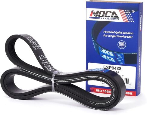 MOCA 6PK1212A Serpentine Belt Fits 2019-2013 for Nissan Nv200 L4-2.0L, Accessory Drive, 2012-2007 Sentra L4-2.0L, Water Pump, Alternator, Air Conditioning And Power Steering, 2023-2020 Versa L4-1.6L in Kuwait