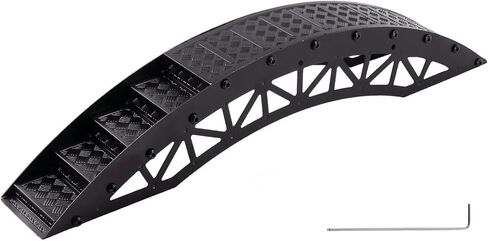 RC Crawler Bridge Obstacle, Stainless Steel DIY Assembly Ramp for 1/12 1/18 1/24 RC Crawler Course Accessories (Silver Step Bridge) in Saudi Arabia