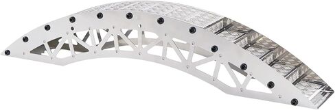 RC Crawler Bridge Obstacle, Stainless Steel DIY Assembly Ramp for 1/12 1/18 1/24 RC Crawler Course Accessories (Silver Step Bridge) in Saudi Arabia