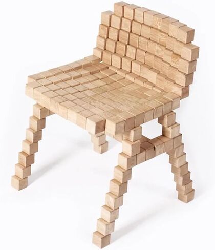100PCS Unfinished Wooden Cubes, 0.4 inch Blank Square Wood Blocks Natural Wooden Blocks for Crafts, Carving and DIY Projects in Kuwait