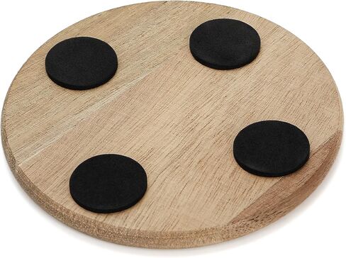 ZEAYEA 36 Pack Acacia Wood Coasters, 3.7 Inch Round Unfinished Wood Cup Coasters for Drink with Non-Slip Dots, Blank Wooden Slices for Crafts, Painting, Writing, Staining, Engraving, Home Decoration in Kuwait