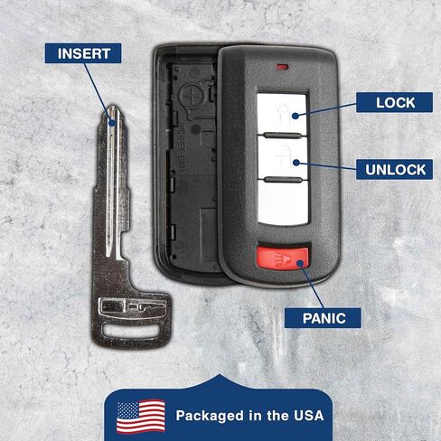Keyless Option Remote Key Fob Shell Smart 3btn Case For Mitsubishi (OUC644M) in Kuwait