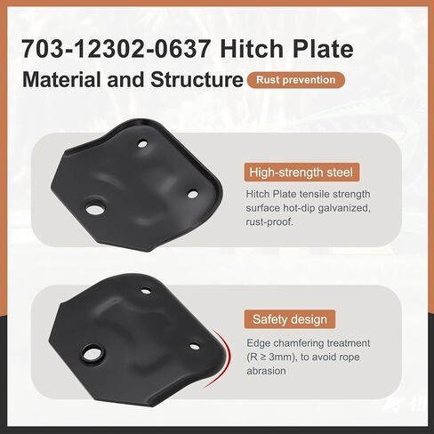 703-12302-0637 Hitch Plate Fit for Cub Cadet ZT1 & ZT2 Heavy Duty Zero Turn Mower, Universal Heavy Duty Lawn Towing Hitch Kit Fit for Cub Cadet Ultima ZT1 42 46 50 54 & ZT2 Lawn Mowers in Kuwait