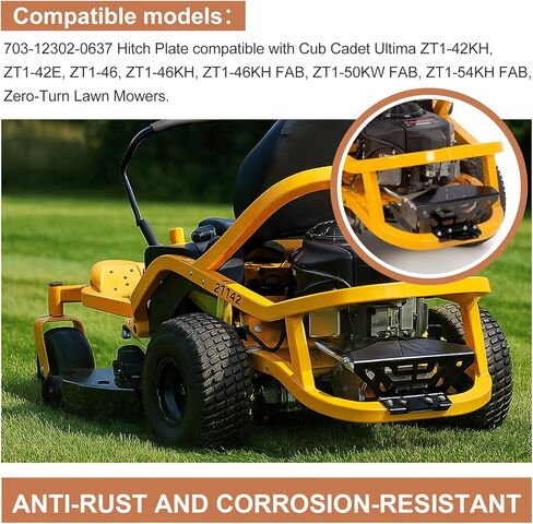 703-12302-0637 Hitch Plate Fit for Cub Cadet ZT1 & ZT2 Heavy Duty Zero Turn Mower, Universal Heavy Duty Lawn Towing Hitch Kit Fit for Cub Cadet Ultima ZT1 42 46 50 54 & ZT2 Lawn Mowers in Kuwait