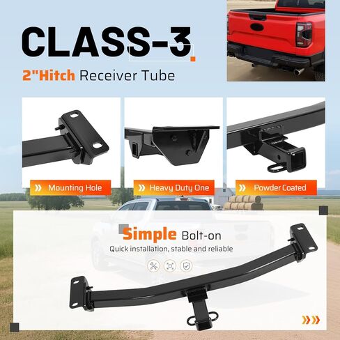 Class 3 Trailer Tow Hitch, 2 Inch Receiver Compatible with 2019-2023 Ford Ranger in Kuwait