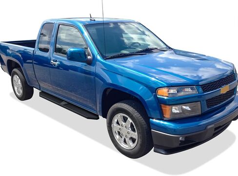 Tuxtreme 6-inch (Black Stainless Steel Flat Style) Running Boards Nerf Bars Side Steps Compatible with Chevy Colorado GMC Canyon 2004-2012 Extended Cab & Isuzu i-Series 2006-2008 in Kuwait