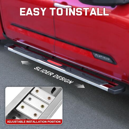 COMNOVA Running Boards Compatible with 2009-2018 Dodge Ram 1500 Quad Cab, 10-24 Dodge Ram 2500 3500 Quad Cab, 6 Inch Ram Rock Sliders Nerf Bars Step Bars Made with High Light Stainless Steel. in Saudi Arabia