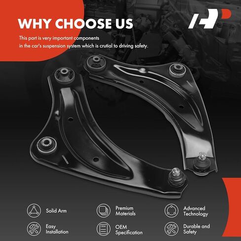 A-Premium 2 x Front Lower Control Arm, with Ball Joint & Bushing, Compatible with Nissan Juke 2011-2017, LEAF 2011-2017 in Kuwait