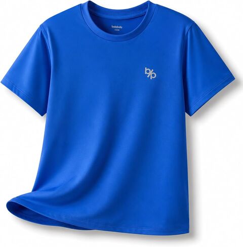 Balabala Boys Athletic Shirts Girls Short Sleeve Quick Dry T-Shirt Solid Basic Tee Tops for Kids Teens Sports Activewear in Saudi Arabia