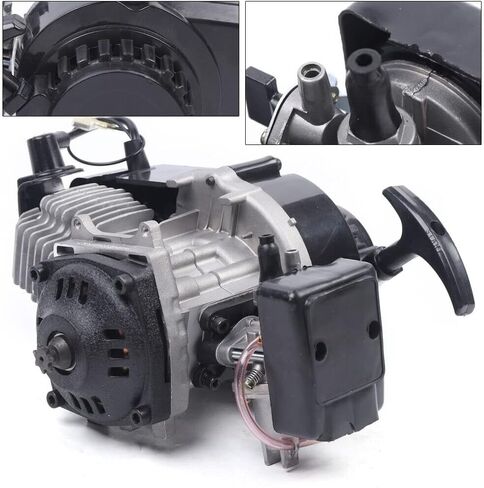 2 Stroke Engine Motor 49CC Racing Complete Engine Motor Pull Start Motorized Bike Engine Kit for Pocket Bike Mini Dirt Bike ATV Scooter in Saudi Arabia