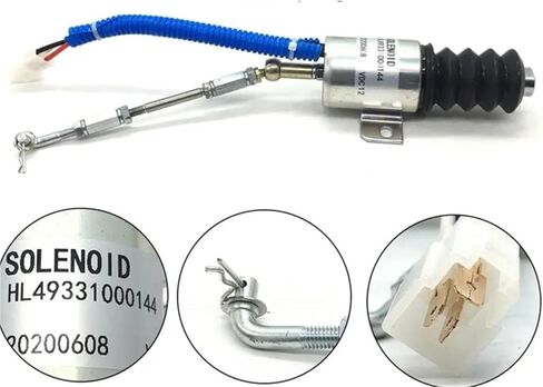 HL49331000144 Fuel Shut-off Solenoid Valve 12V/24V For Diesel Engine Parts(12V) in Kuwait