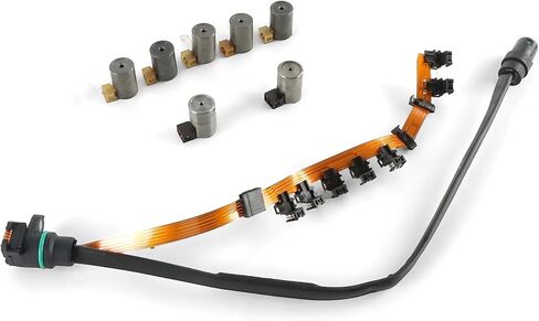 Transmission Master Solenoid Kit Compatible For VW Golf Audi 01M Ribbon Harness Shift 1995+ OEM Replacement 7pcs Set in Saudi Arabia