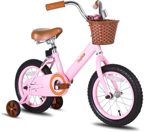 JOYSTAR Vintage Kids Bike with Training Wheels & Basket, 12 14 16 Inch Girls Bike for 2-7 Years Old, Toddler Bikes, Multiple Colors in Kuwait