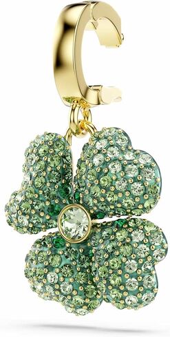 Swarovski Idyllia charm, Clover, Green, Gold-tone plated in Saudi Arabia