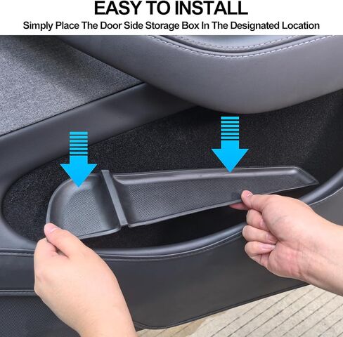 5PCS Door Side Pocket for Tesla Model Y Juniper 2025 2026 with Cup Holder Insert Liners Front Rear Side Door Storage Organizer Tray Car Interior Accessories(Set of 5Pcs) in Saudi Arabia