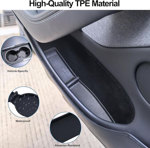 5PCS Door Side Pocket for Tesla Model Y Juniper 2025 2026 with Cup Holder Insert Liners Front Rear Side Door Storage Organizer Tray Car Interior Accessories(Set of 5Pcs) in Saudi Arabia