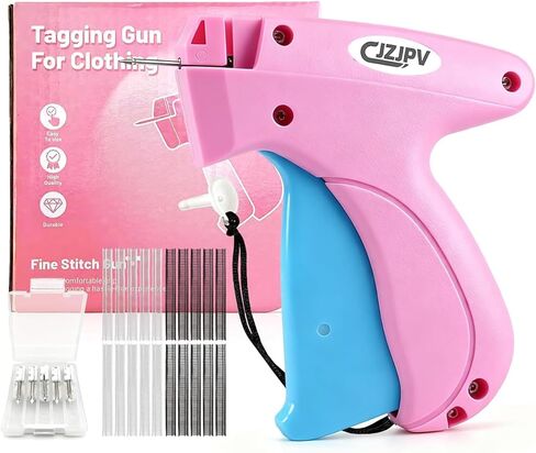 Fine Stitch Gun for Clothes, Stitchy Sewing Gun Quick Clothing Fixer, Micro Clothing Tag Gun Kit Include 6 Fine Needles & 2,000 Mini Fasteners, HotPink+White in Saudi Arabia