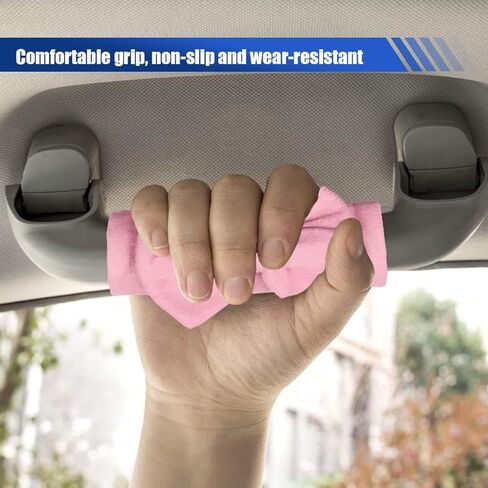 2PCS Cute Bow Car Inside Door Handle Protector, Anti-Scratch Car Inner Front Rear Door Pull Handle Cover, Universal Vehicle Interior Decorative Accessories for Cars Trucks SUVs(Pink) in Kuwait