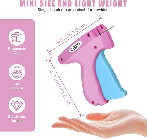 Fine Stitch Gun for Clothes, Stitchy Sewing Gun Quick Clothing Fixer, Micro Clothing Tag Gun Kit Include 6 Fine Needles & 2,000 Mini Fasteners, HotPink+White in Saudi Arabia