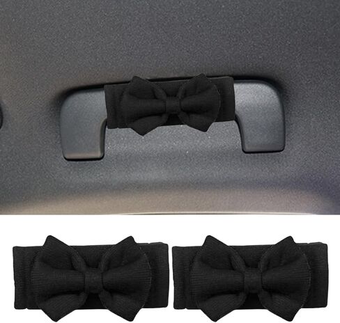 2PCS Cute Bow Car Inside Door Handle Protector, Anti-Scratch Car Inner Front Rear Door Pull Handle Cover, Universal Vehicle Interior Decorative Accessories for Cars Trucks SUVs(Pink) in Kuwait