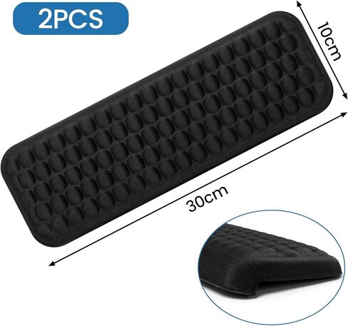 THMINS L-Shaped Desk armrest, Set of 2 with Memory Foam Wrist and Elbow Support, Ergonomic armrest for Desk Edge, Removable, Non-Slip – Black in Saudi Arabia