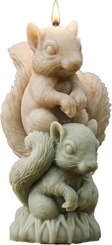 Squirrel Candle Molds Stacking Squirrel Silicone Candle Mold for Candles Making Resin Casting Aromatherapy Candles Handmade Wax Home Decor in Saudi Arabia