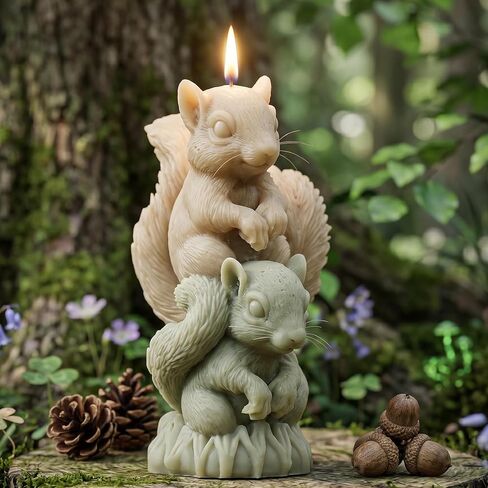 Squirrel Candle Molds Stacking Squirrel Silicone Candle Mold for Candles Making Resin Casting Aromatherapy Candles Handmade Wax Home Decor in Saudi Arabia