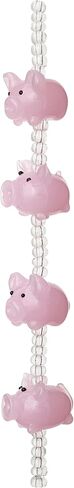 Bead Landing Pink Pig Glass Lampwork Beads – 20mm Animal-Shaped Glass Beads for Bracelets, Earrings & DIY Jewelry Making, 12 Pack in Kuwait