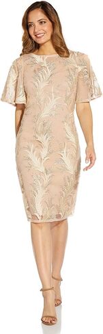 Adrianna Papell Women's Sequin Embroidery Midi Dress in Saudi Arabia