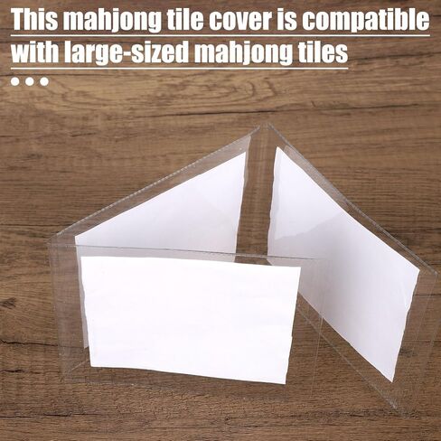 4pcs 2025-2026 Mahjong Card Holder, Transparent Mahjong Card Sleeve Scratch-Resistant & Waterproof Protector Cover for NMJL Large in Kuwait