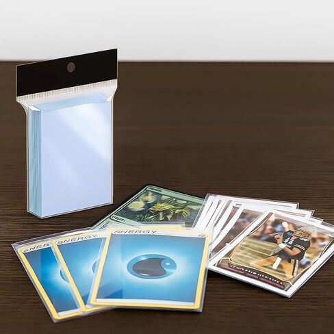 1200pcs Soft Clear Plastic Trading Card Sleeves Compatible with Standard Sports and Game Cards in Kuwait