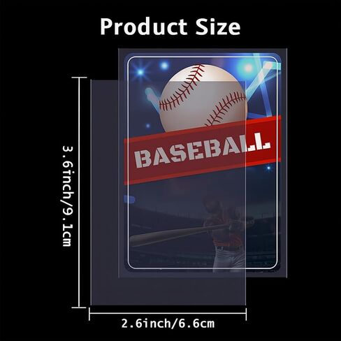 1200pcs Soft Clear Plastic Trading Card Sleeves Compatible with Standard Sports and Game Cards in Kuwait