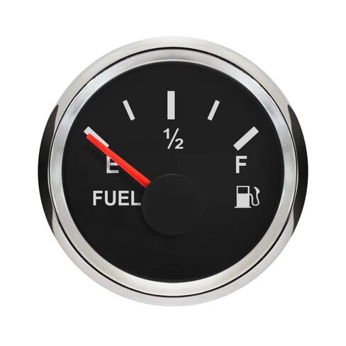 ELING 2 Inches Fuel Level Gauge 0-90ohm with Red Backlight 12V 24V for Car Tractor RV Vessels in Kuwait