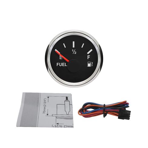 ELING 2 Inches Fuel Level Gauge 0-90ohm with Red Backlight 12V 24V for Car Tractor RV Vessels in Kuwait