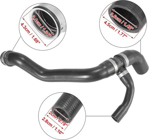 X AUTOHAUX سيارة السفلى المبرد المبرد خرطوم مضخة مياه أنابيب التبريد 1645010582 لمرسيدس بنز ML350 2006-2011 in Kuwait