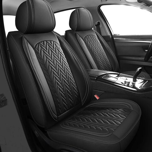 أغطية مقاعد MIROZO، أغطية مقاعد السيارة العالمية مجموعة كاملة من أغطية مقاعد السيارة لمعظم سيارات السيدان والشاحنات وسيارات الدفع الرباعي لسيارة Elantra Sonata Sportage CRV Accord Chevy (مجموعة كاملة، أسود وأزرق) in Kuwait