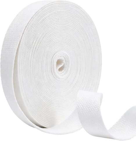Cotton Webbing 1 Inch, 10 Rolls Polyester-Cotton Webbing Straps for Bags Handle, 3 Yards per Roll, Soft Heavy Duty for Tote Bag, Purse Strap, DIY Crafts (10 Colors) in Saudi Arabia