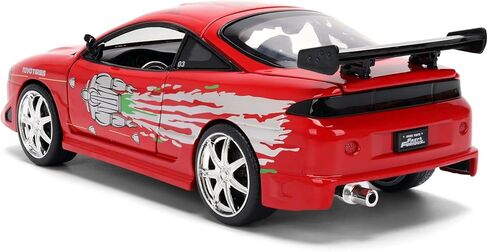 Jada Toys – Fast & Furious 1:24 Mitsubishi Eclipse (RX-7 Design) – Die-Cast Model Car, Detailed Exterior, Authentic Movie Replica, Collectible Toy – Ages 8+, Red in Kuwait