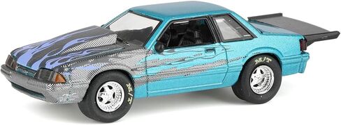 OBT 1/64 1990 Ford Mustang Fox Body Drag Car with Custom Paint Job, Wraps Series, Dealer Exclusive - No Blister Pack, GLT51550-PACK in Saudi Arabia
