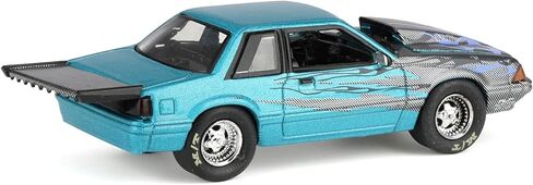 OBT 1/64 1990 Ford Mustang Fox Body Drag Car with Custom Paint Job, Wraps Series, Dealer Exclusive - No Blister Pack, GLT51550-PACK in Saudi Arabia