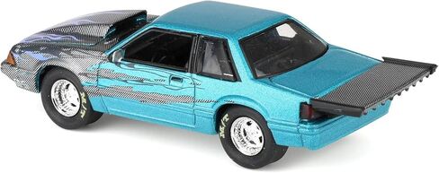 OBT 1/64 1990 Ford Mustang Fox Body Drag Car with Custom Paint Job, Wraps Series, Dealer Exclusive - No Blister Pack, GLT51550-PACK in Saudi Arabia