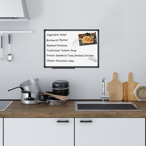 XBoard Magnetic Dry Erase Board/Whiteboard 18 X 12 Inches, White Board with Black Aluminum Frame for Home, School, Office in Saudi Arabia