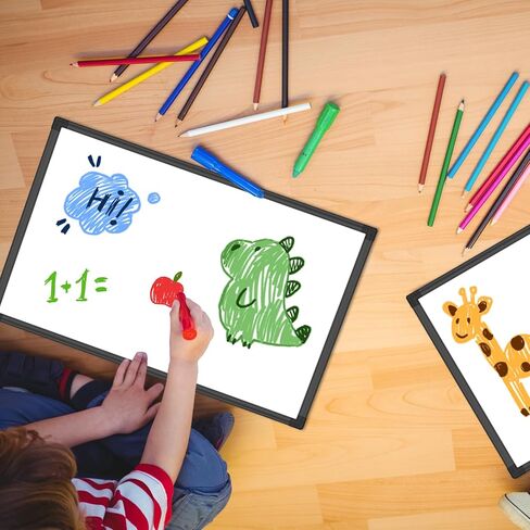 XBoard Magnetic Dry Erase Board/Whiteboard 18 X 12 Inches, White Board with Black Aluminum Frame for Home, School, Office in Saudi Arabia