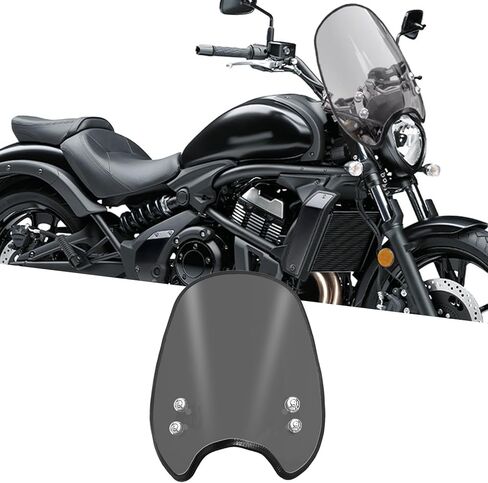 For Vulcan S 650 VN650 2026 Motorcycle windshield air fairing, front wind deflector, handlebar windshield, heightened instrument sun visor vulcan s 650 2015-2026+ (Smoke Gray,black) in Saudi Arabia