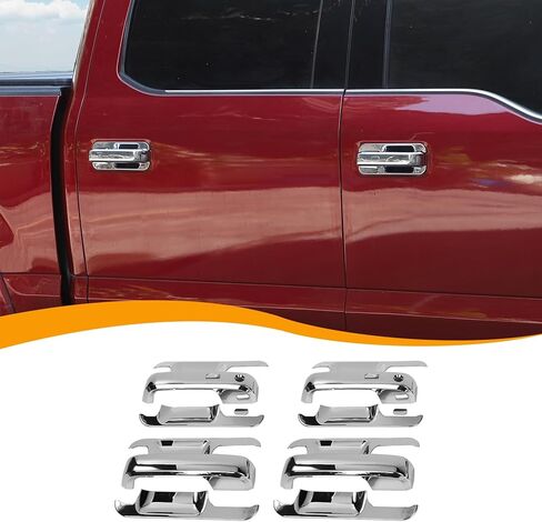 غطاء مقبض الباب الخارجي وزخارف وعاء مقبض الباب لسيارة Ford F150 2015-2020، أسود in Kuwait